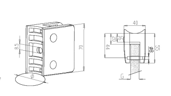 Glass Clamps - Model 35 - Rad CAD Drawing